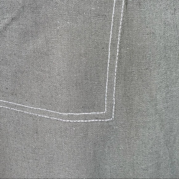 NWT ASOS cotton / linen olive green belted maxi skirt size 8 - Picture 3 of 8